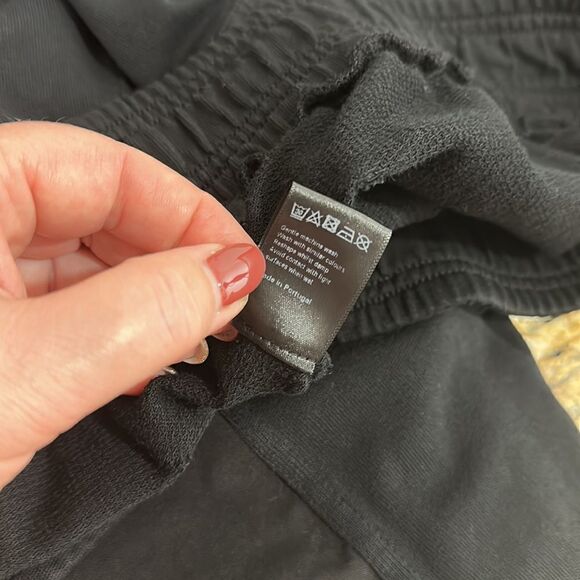 Me + Em Black Cotton High Rise Drawstring Waist Soft Cargo Jogger Pants Size 14 - Picture 8 of 13